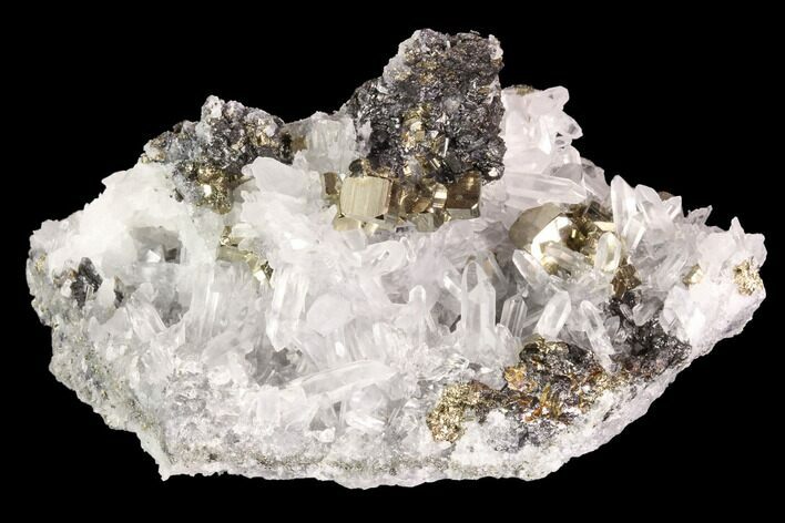 Sphalerite, Pyrite and Quartz Association - Peru #94411
